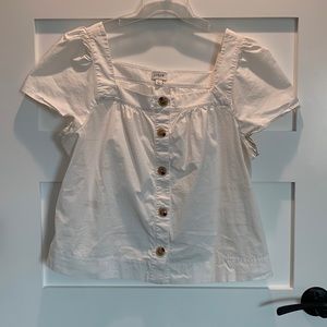 JCrew button front top